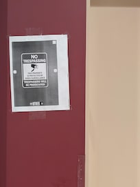Print out of photo of sign being used as a sign.