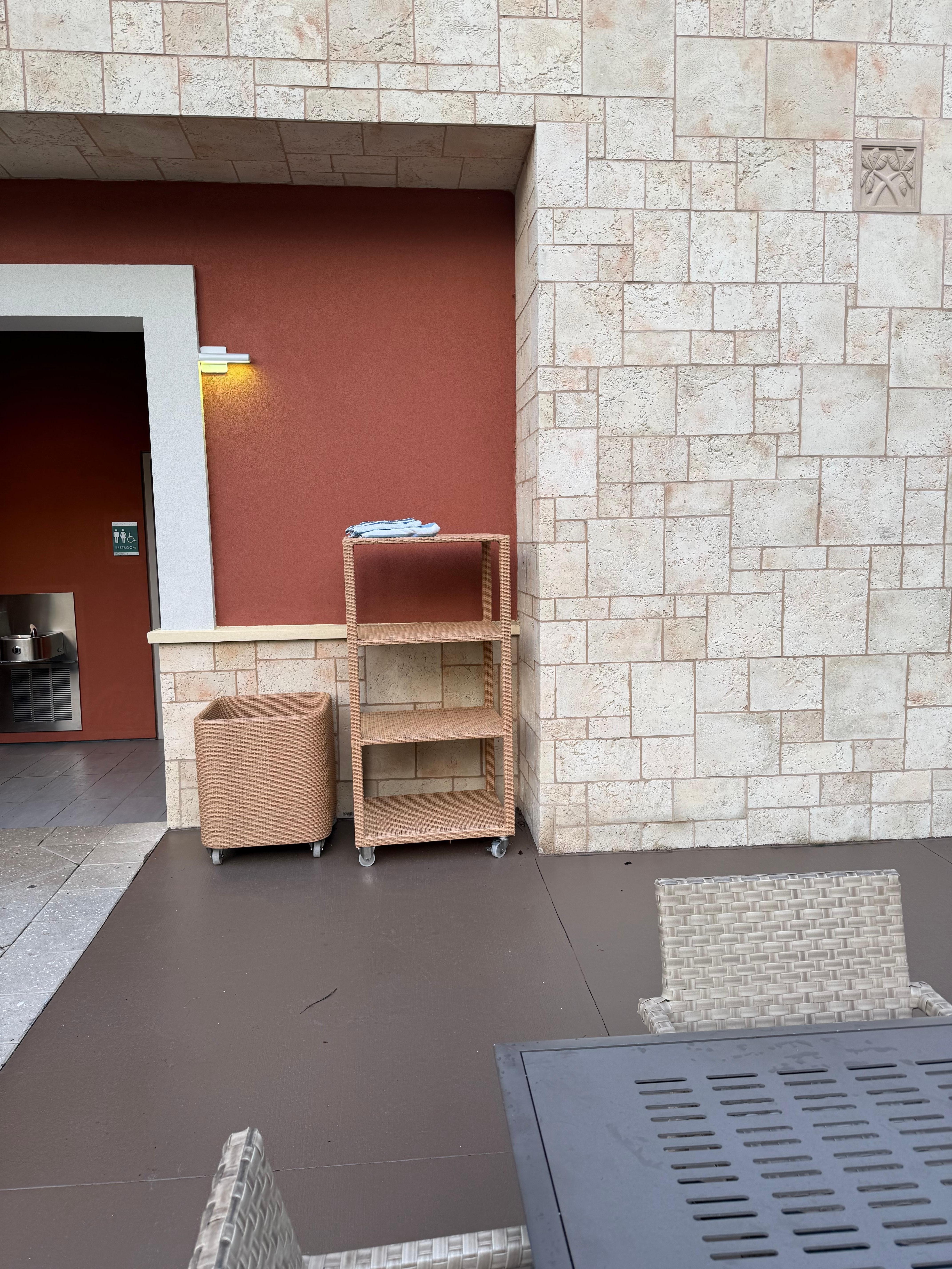 Pool towels not restocked; asked several times