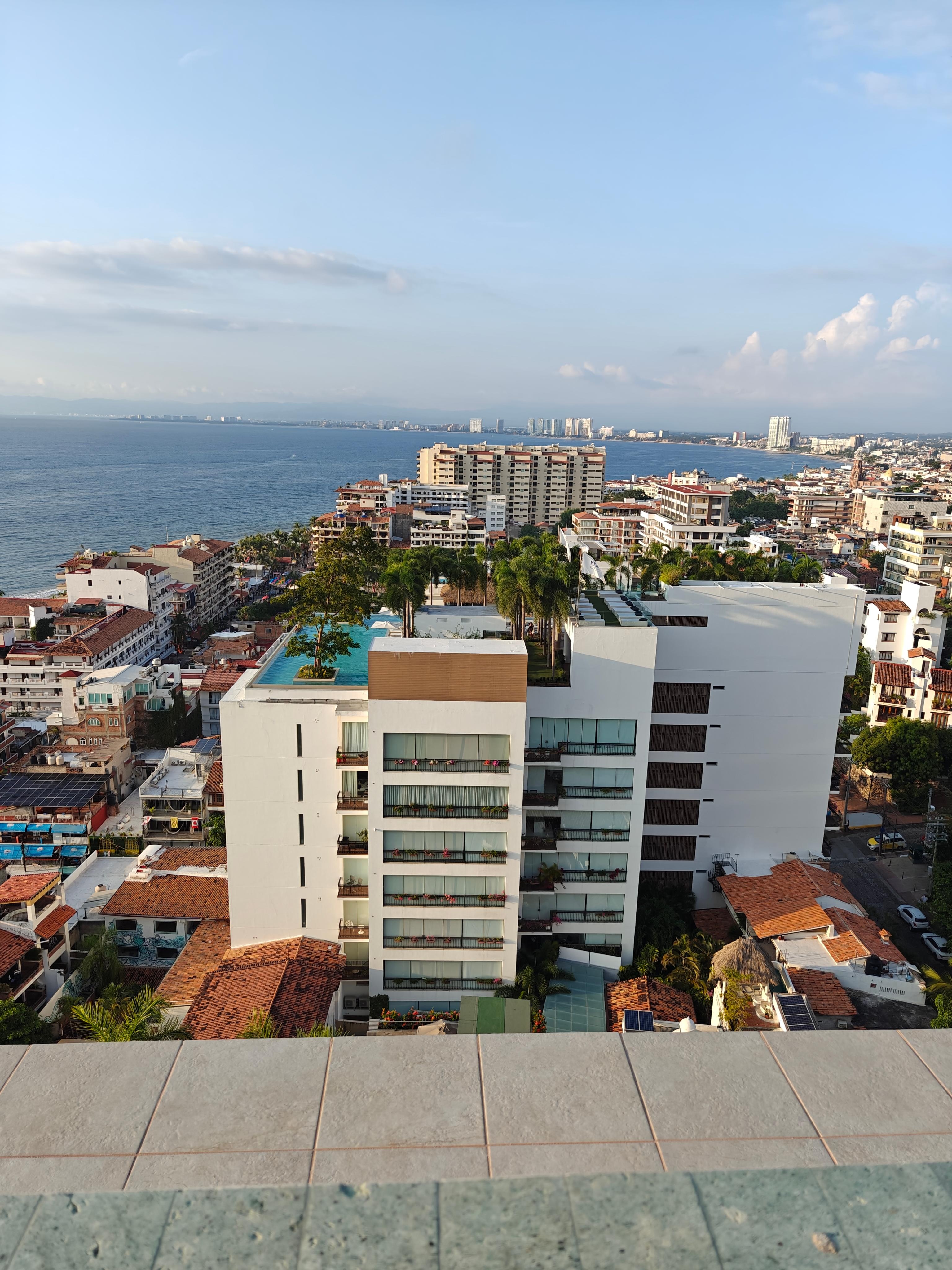 View from rooftop pool. 