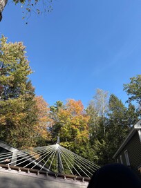Relaxing on the hammock, this was the only picture I took at the house.