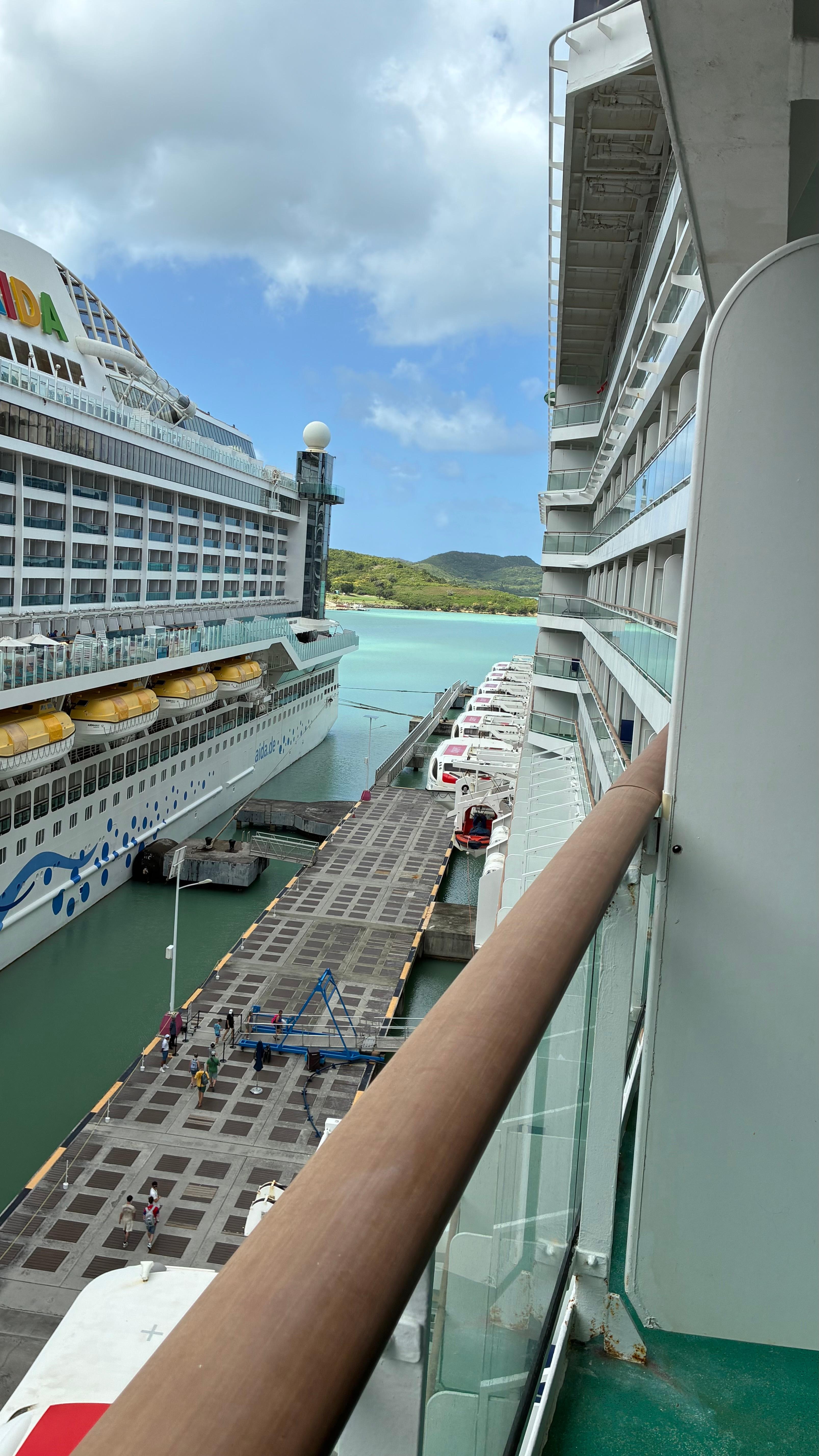 NCL Epic next to AIDA Cuisine ship 