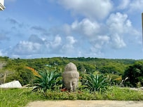 Hotel is hilltop, central island