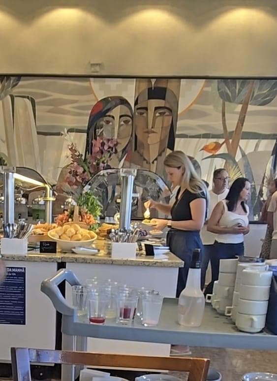 Café da manhã saboroso. 