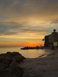 sunset view from the beach