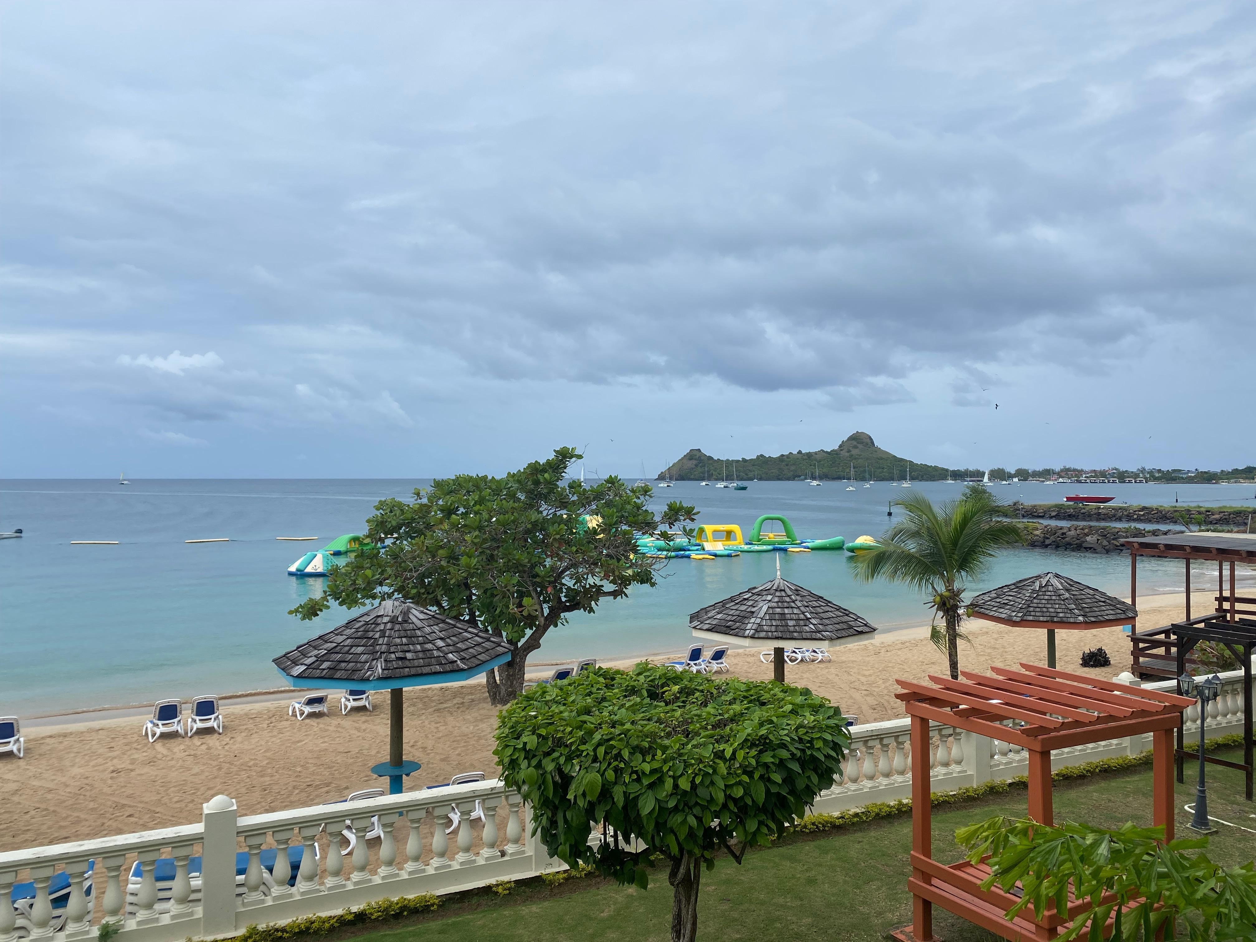 Beach view from our room