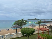 Beach view from our room