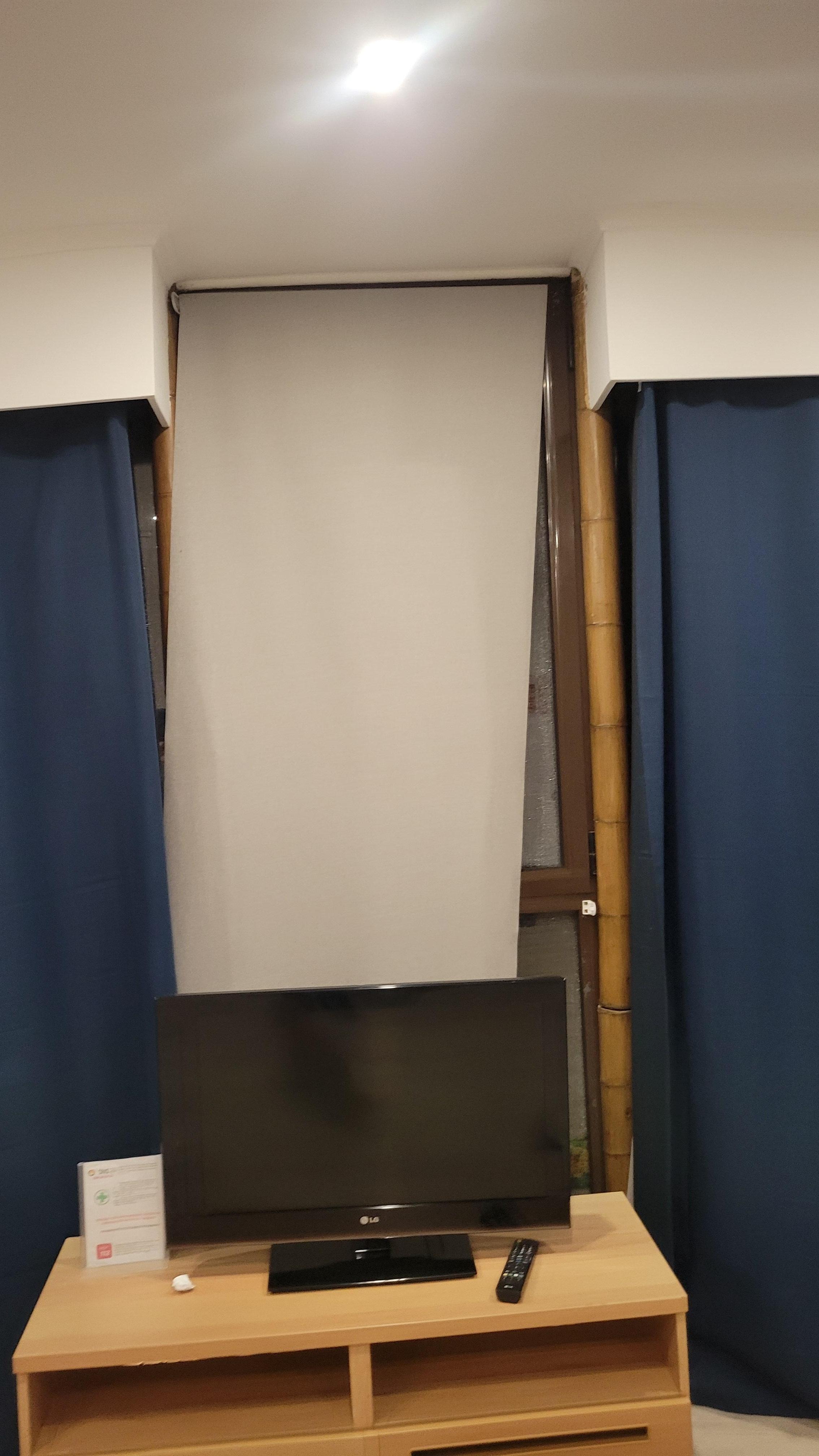 Blind nailed in place - badly