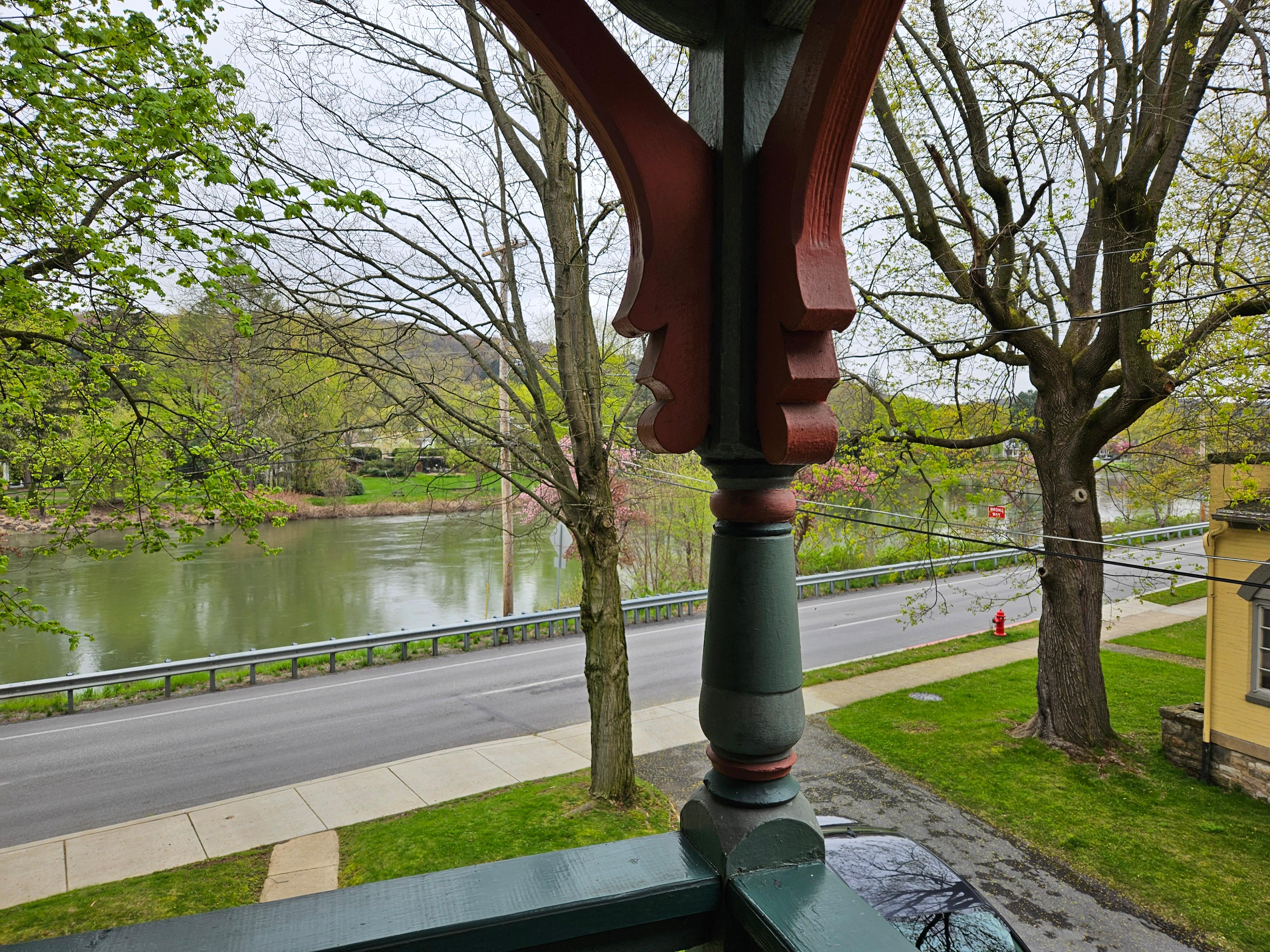 View of susquehana river from the front balcony off the bathroom.