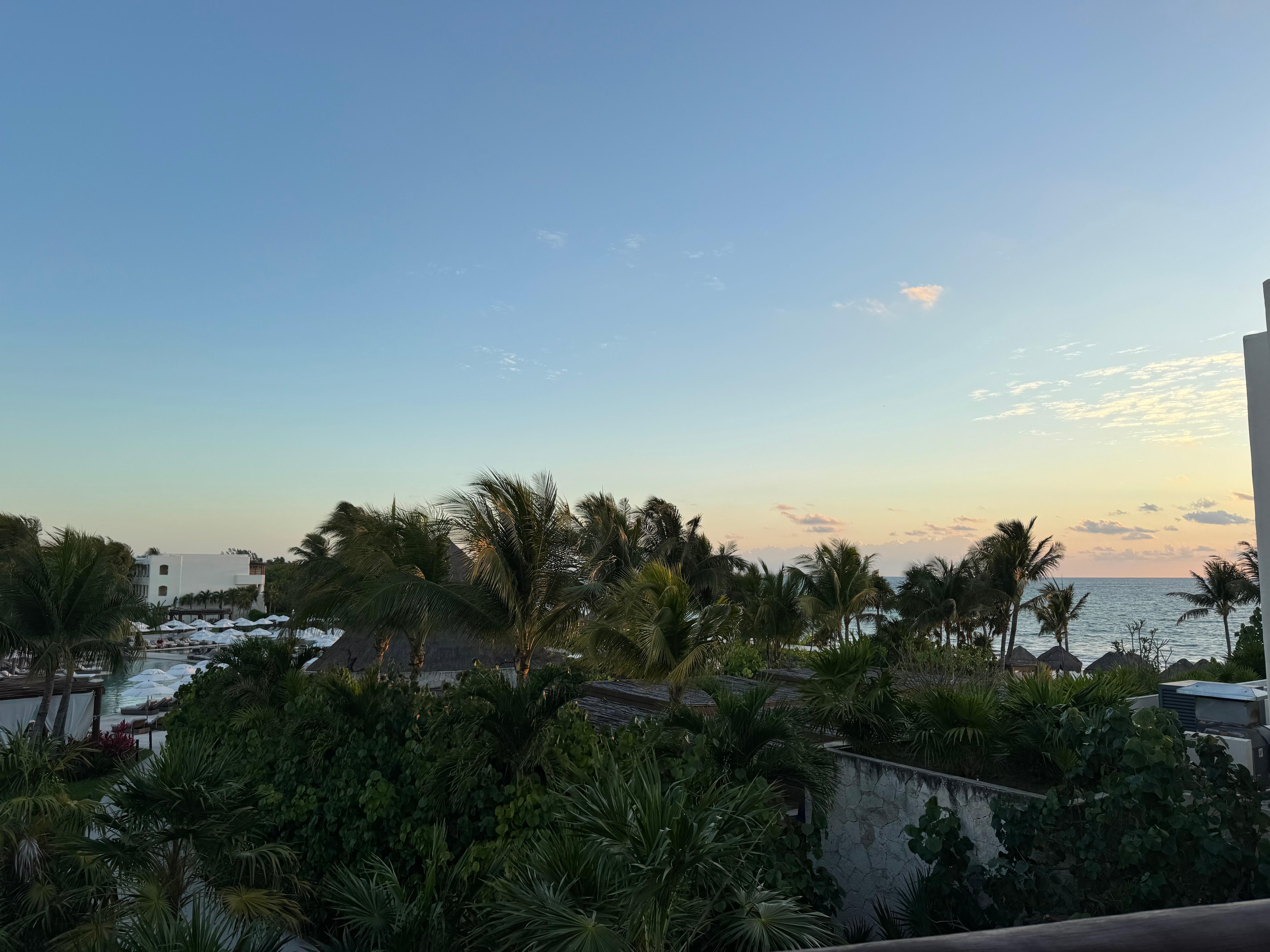 The view in the morning from our balcony