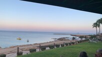 View from Kafeneio (coffee shop), part of the hotel.
