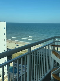 The view from the door leading to the balcony.