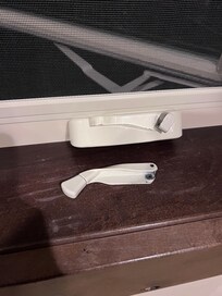 Broken window crank