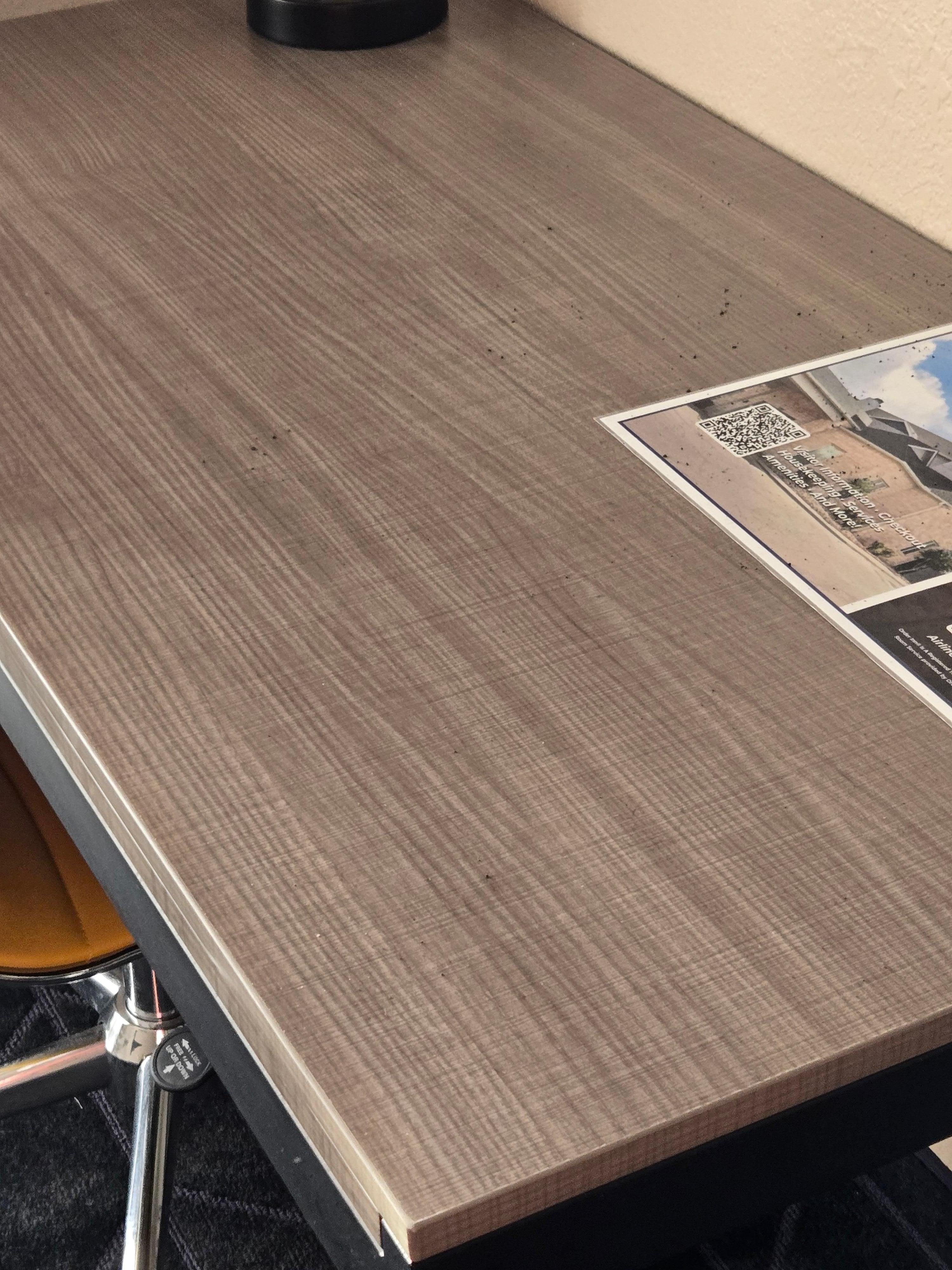 Dust on the desk