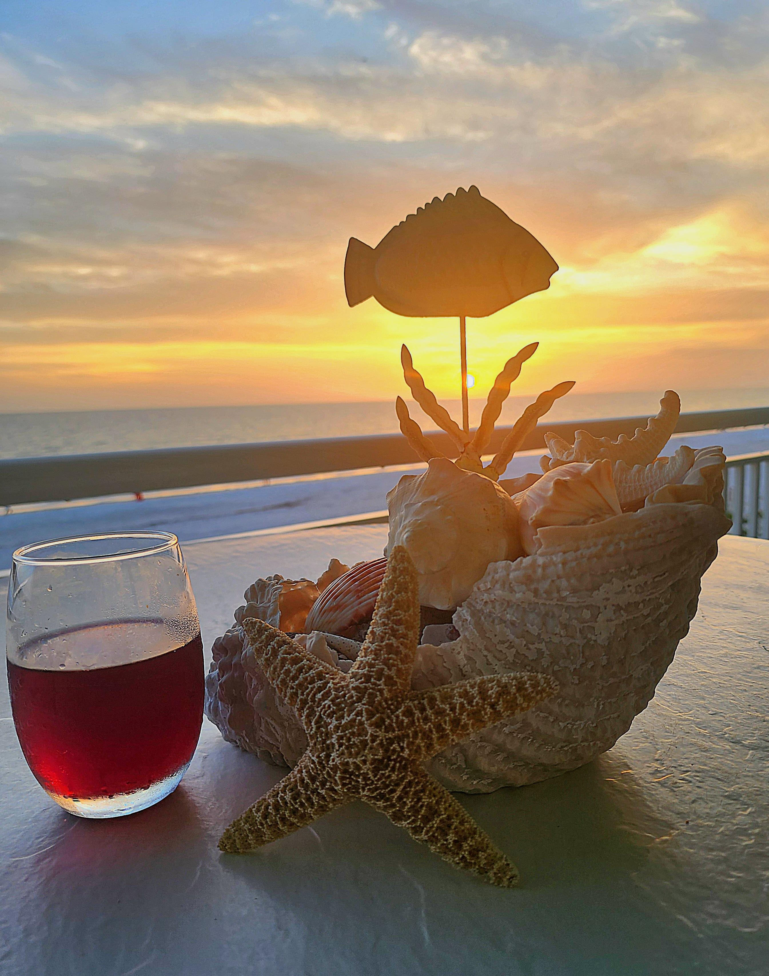 Listening to the waves while watching the sun set