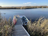The lake at the end of the boardwalk.