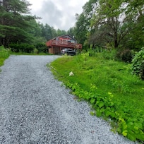 View at foot of driveway