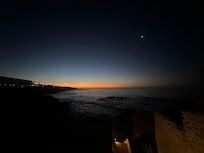 Sunrise over the swimmable beach