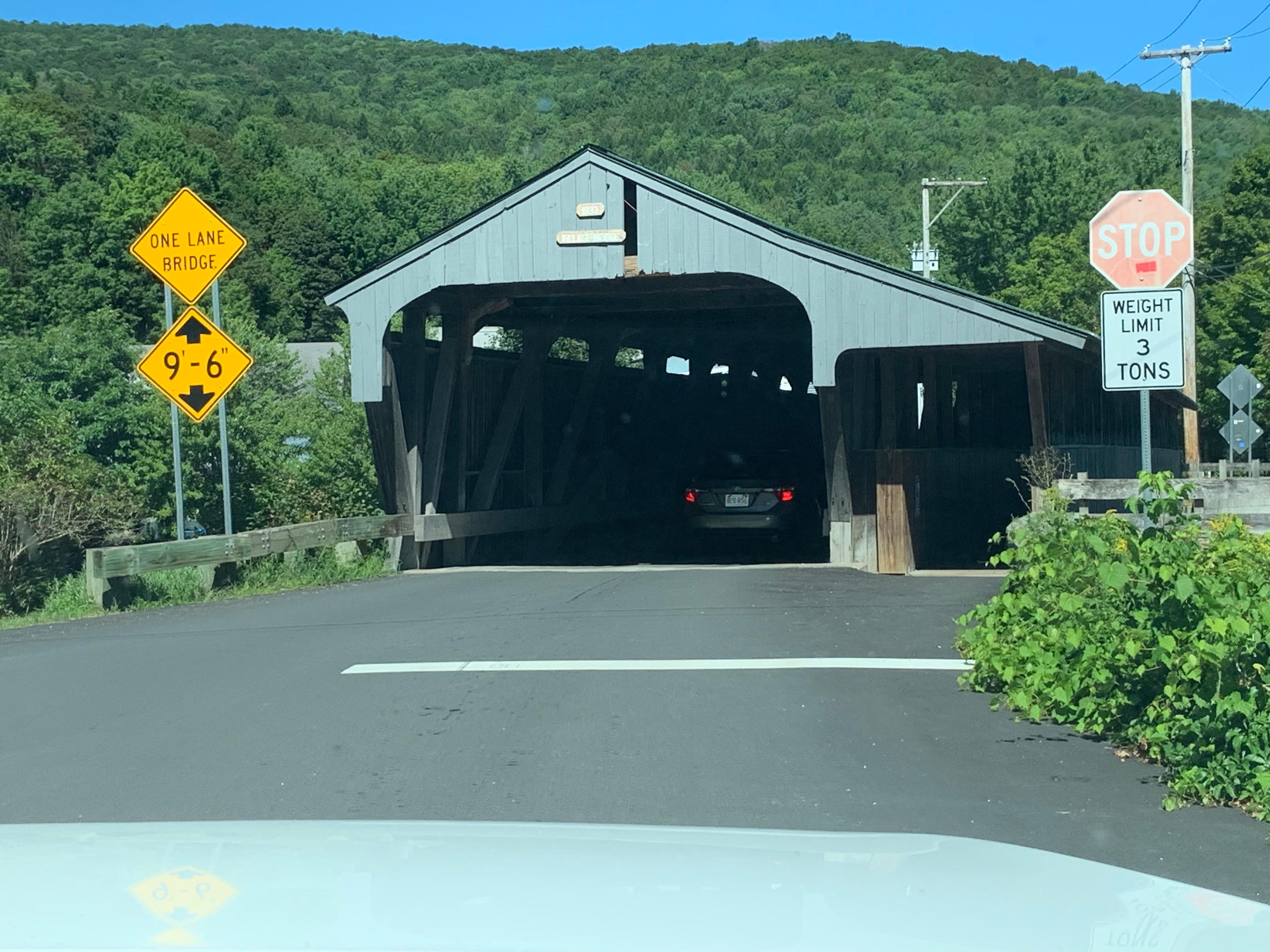 Quintessential VT, 
The covered bridge in Waitsfield Center.
