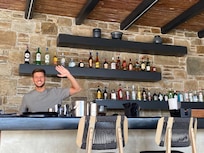The incredible stathis behind the bar!!!