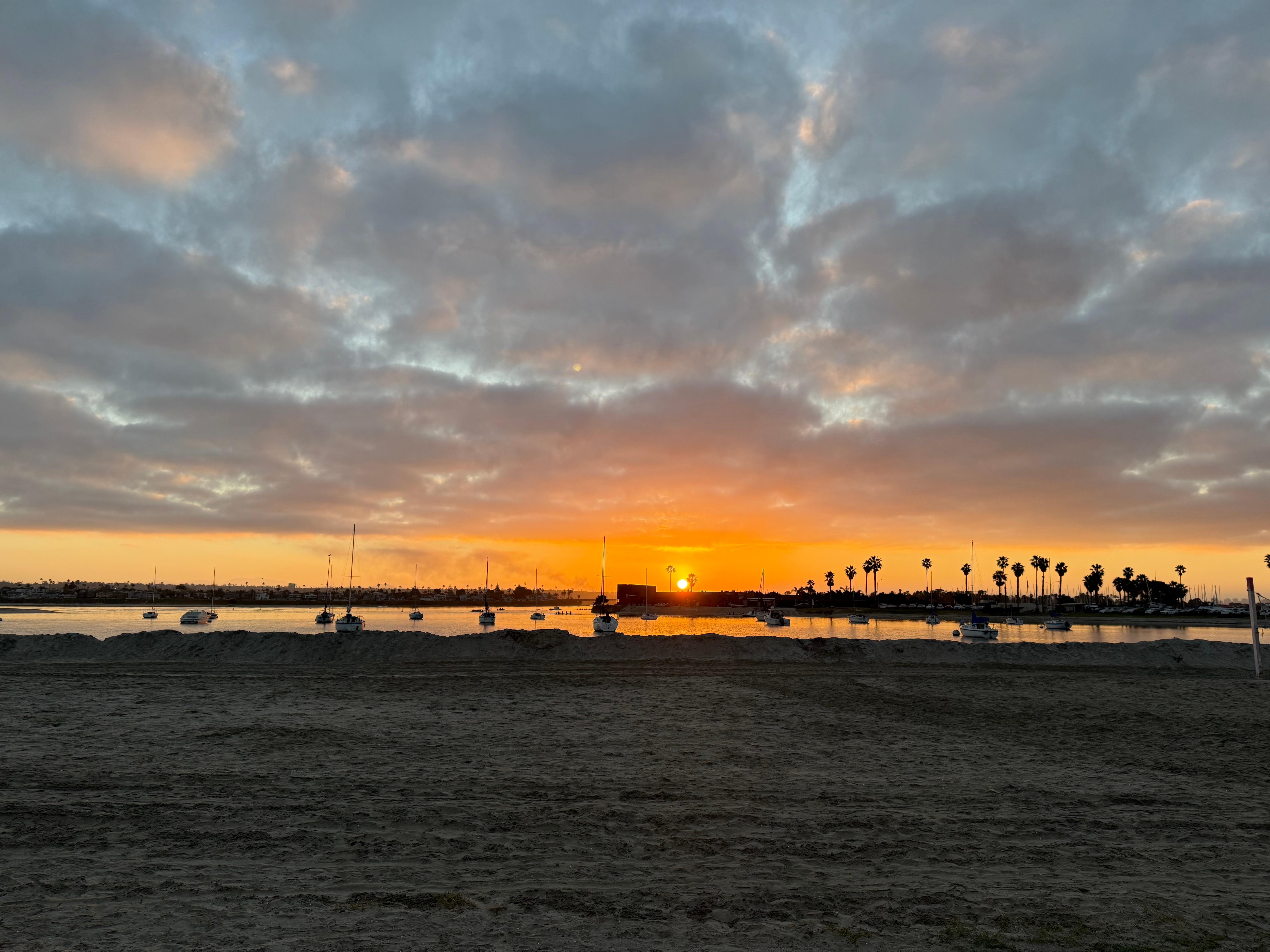 Sunrise view from patio.