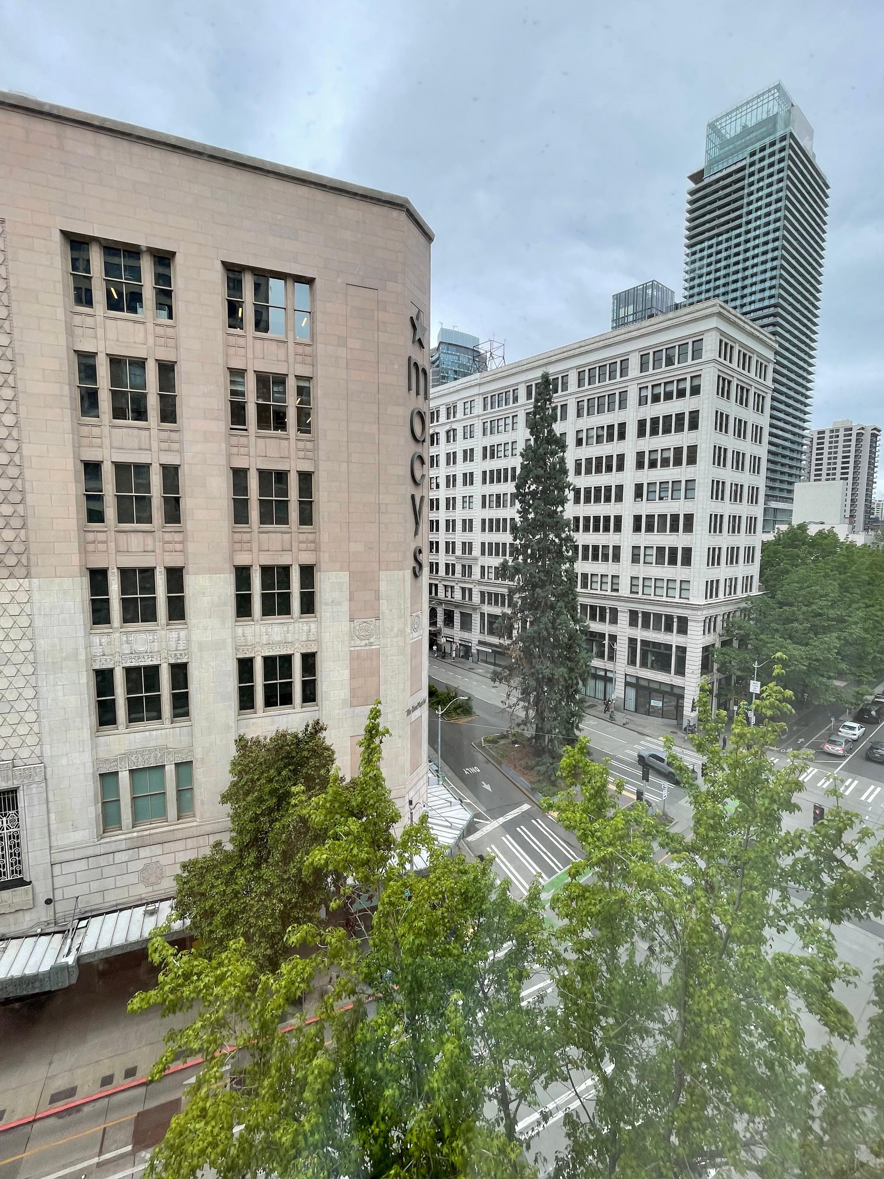 View from room looking out on 4th Avenue and Stewart.