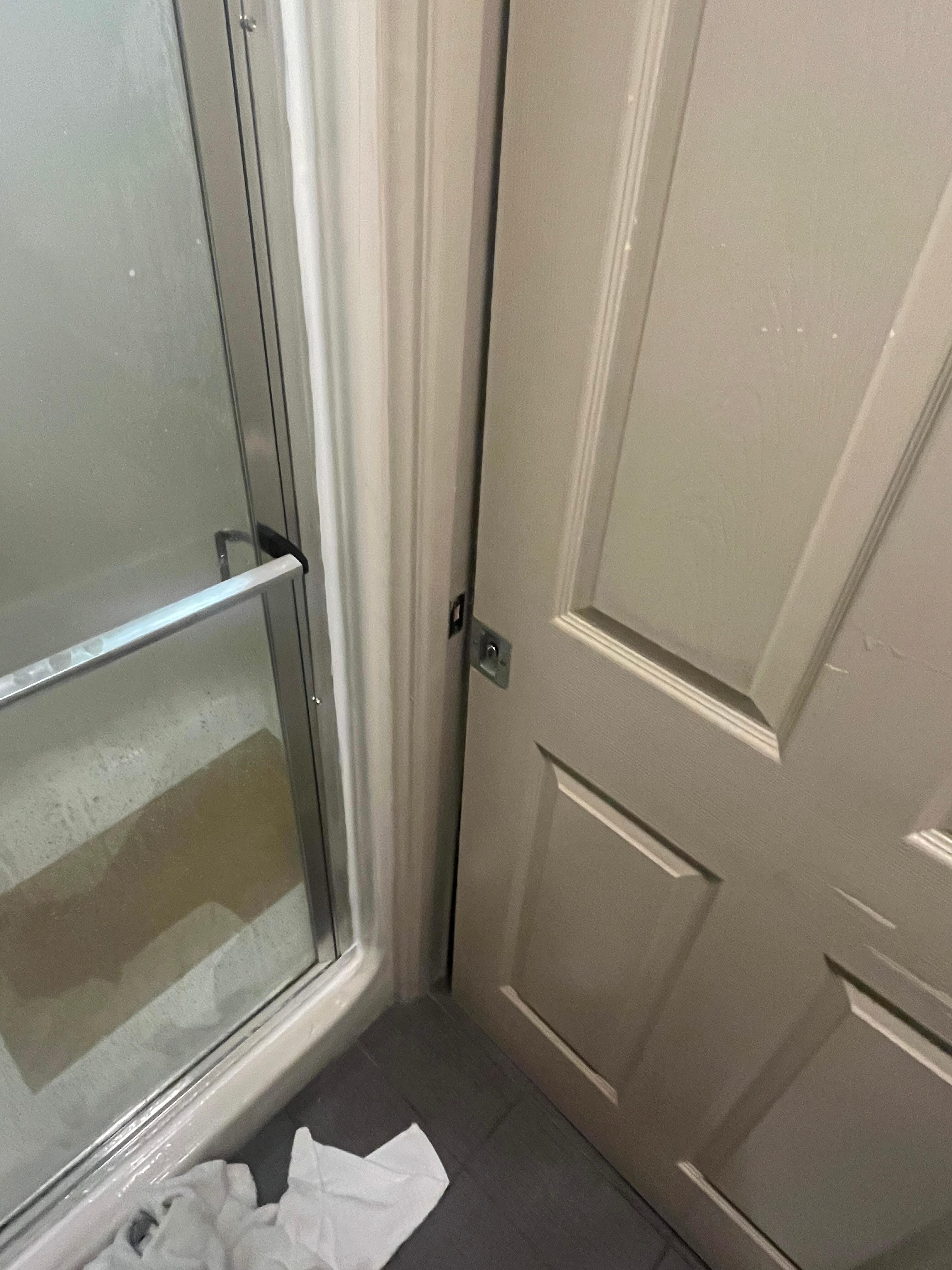 Broken sliding bathroom door