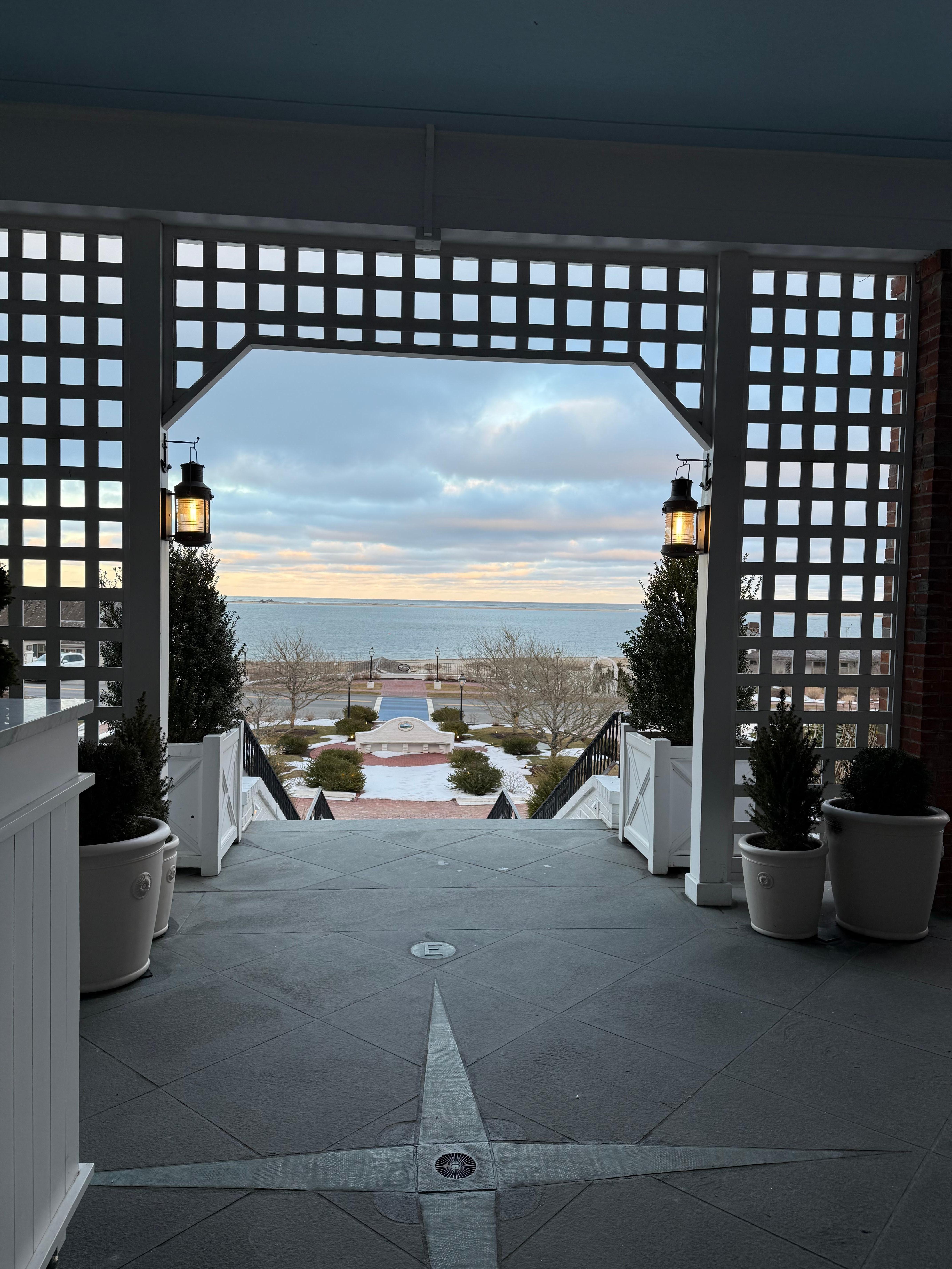 Looking out to the ocean from the front porch 