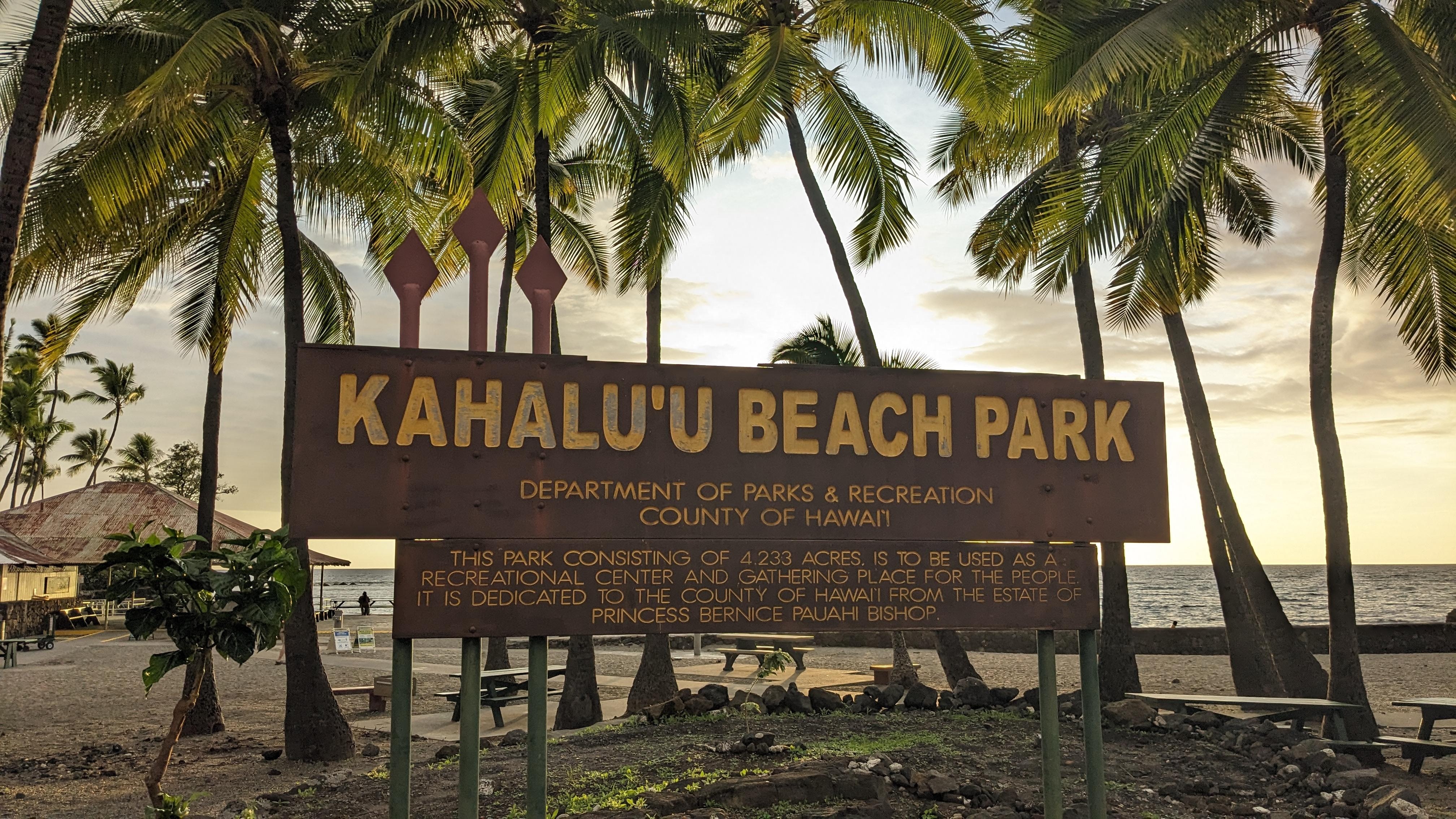 Kahalu'u Park across the street was a beautiful snorkeling site.