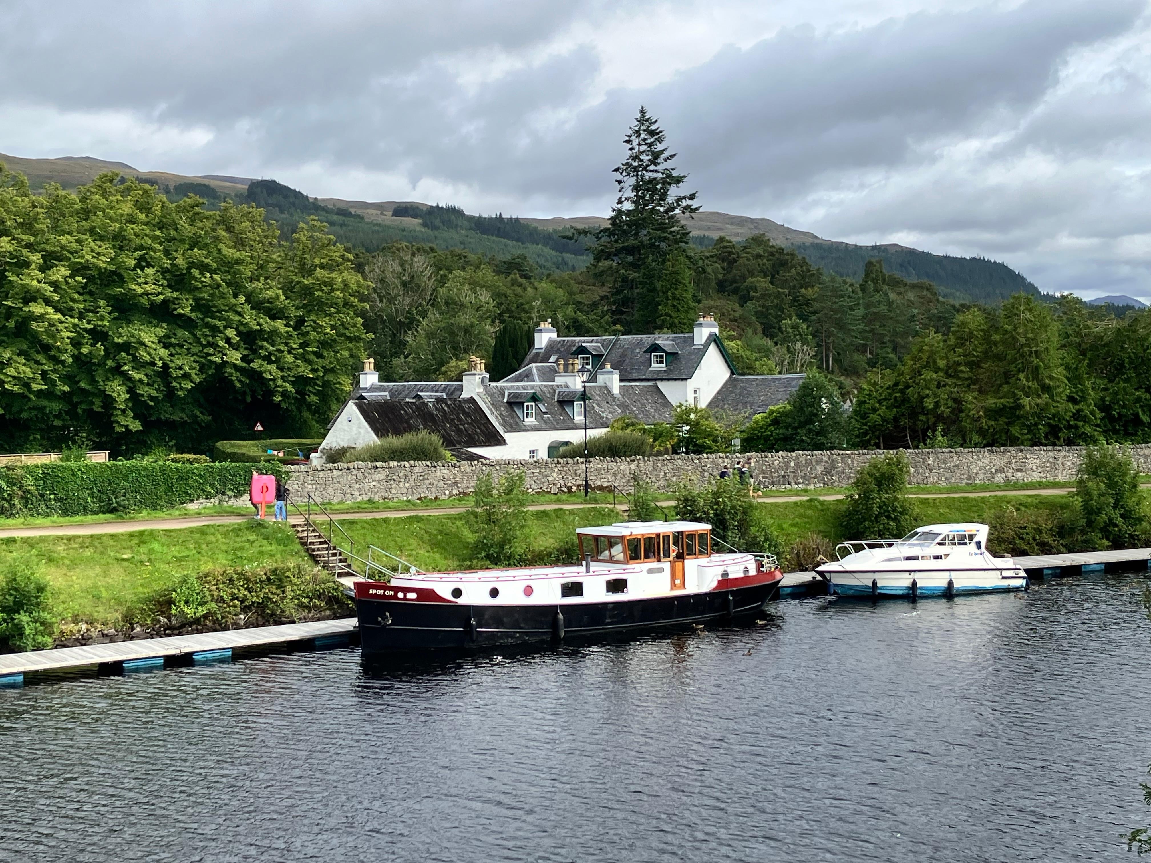 View of the cottage from the other side of the canal