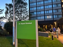 Walking path to the airport.