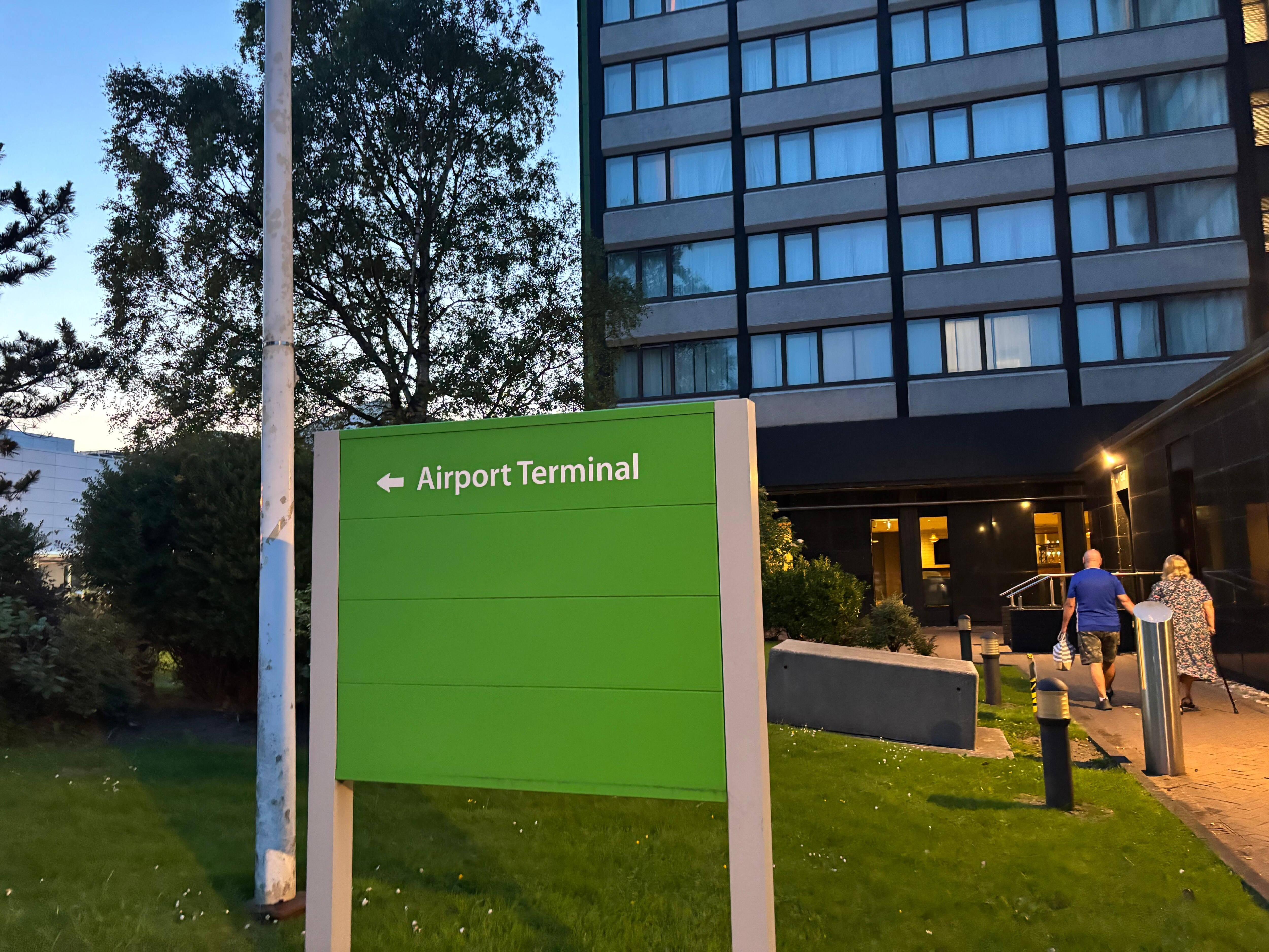 Walking path to the airport.