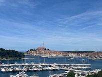 The view from a patio at a nearby restaurant.