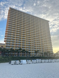 View of the room from the beach