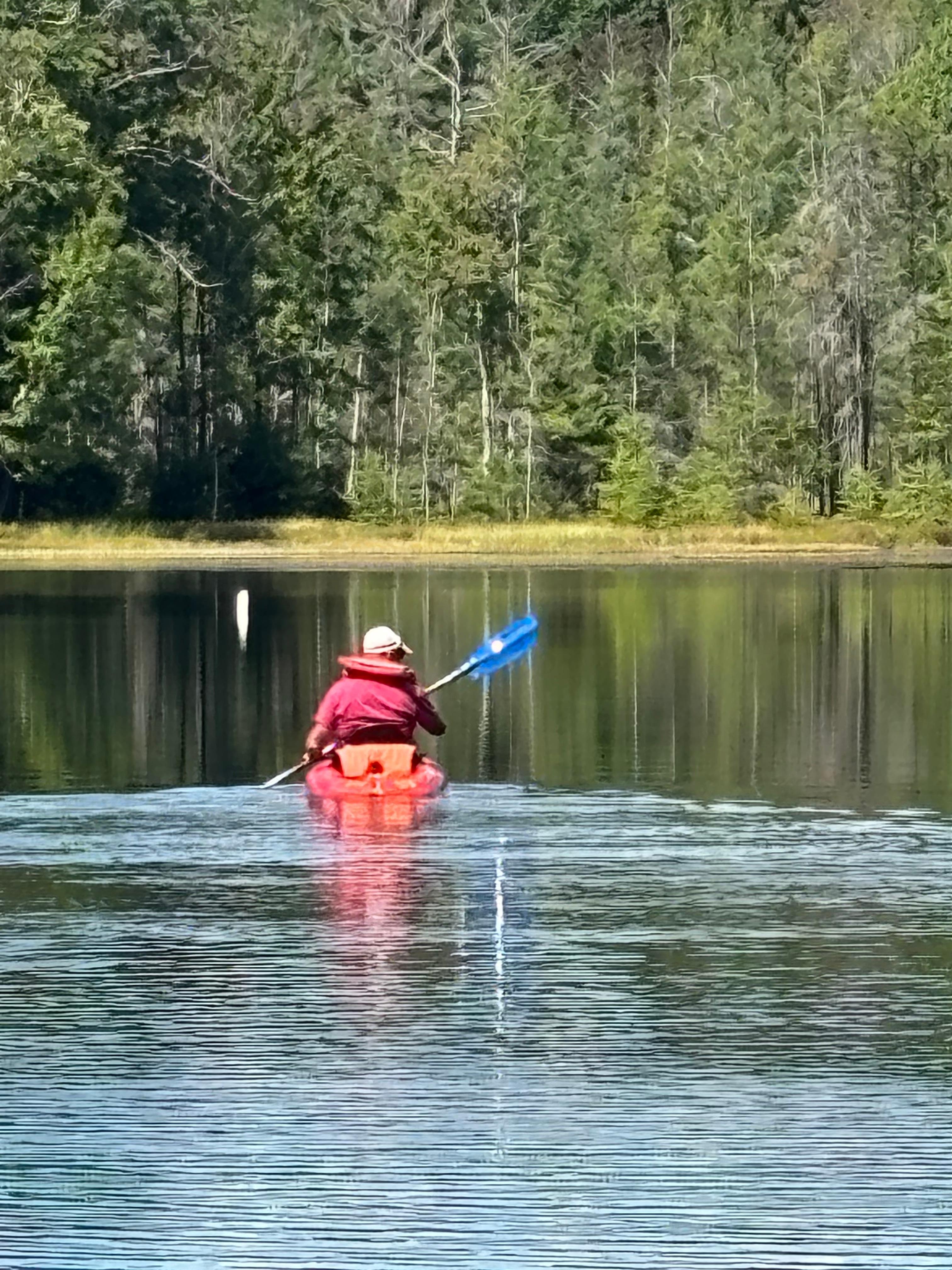Taking a paddle around the lake