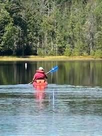 Taking a paddle around the lake