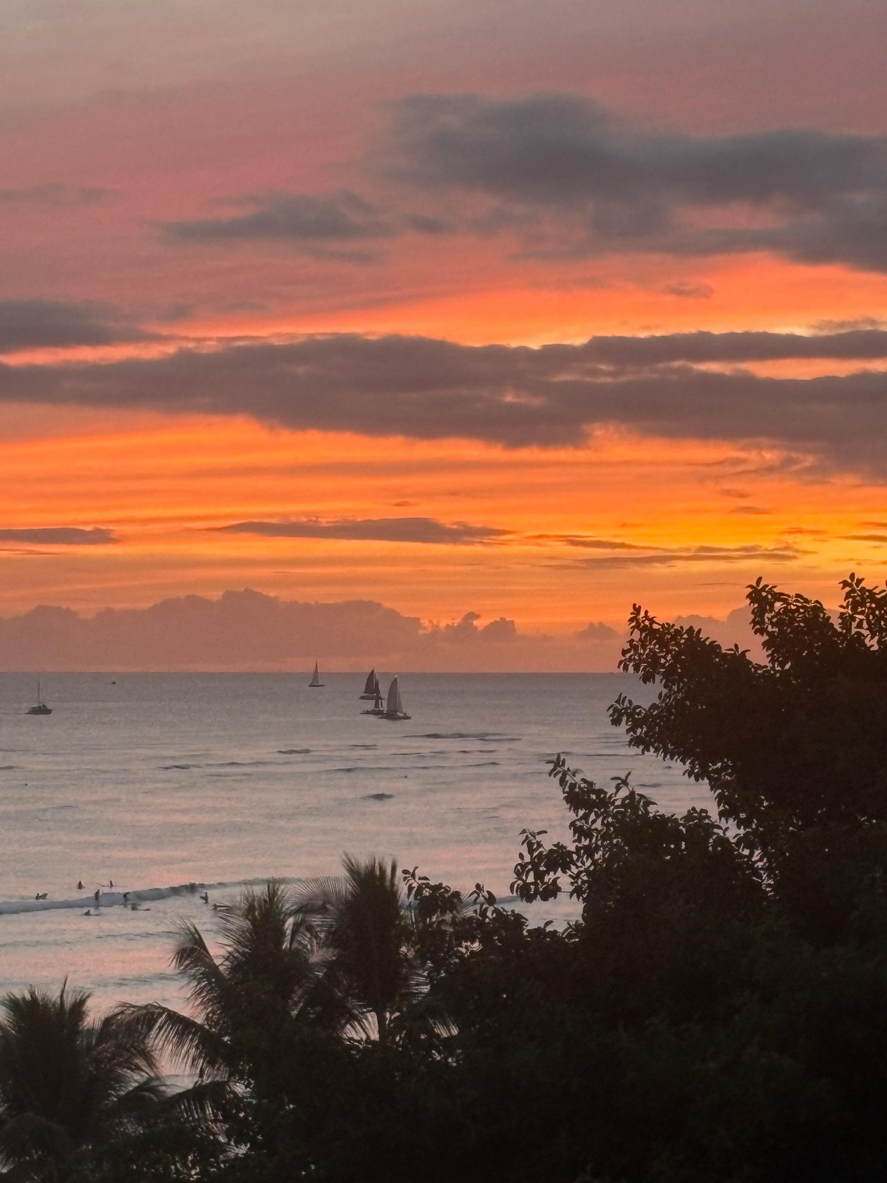 Sunset from the balcony