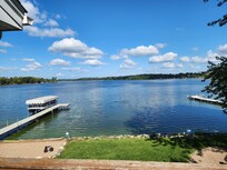 Blue sky above Granite Lake, as seen from the porch at the house.