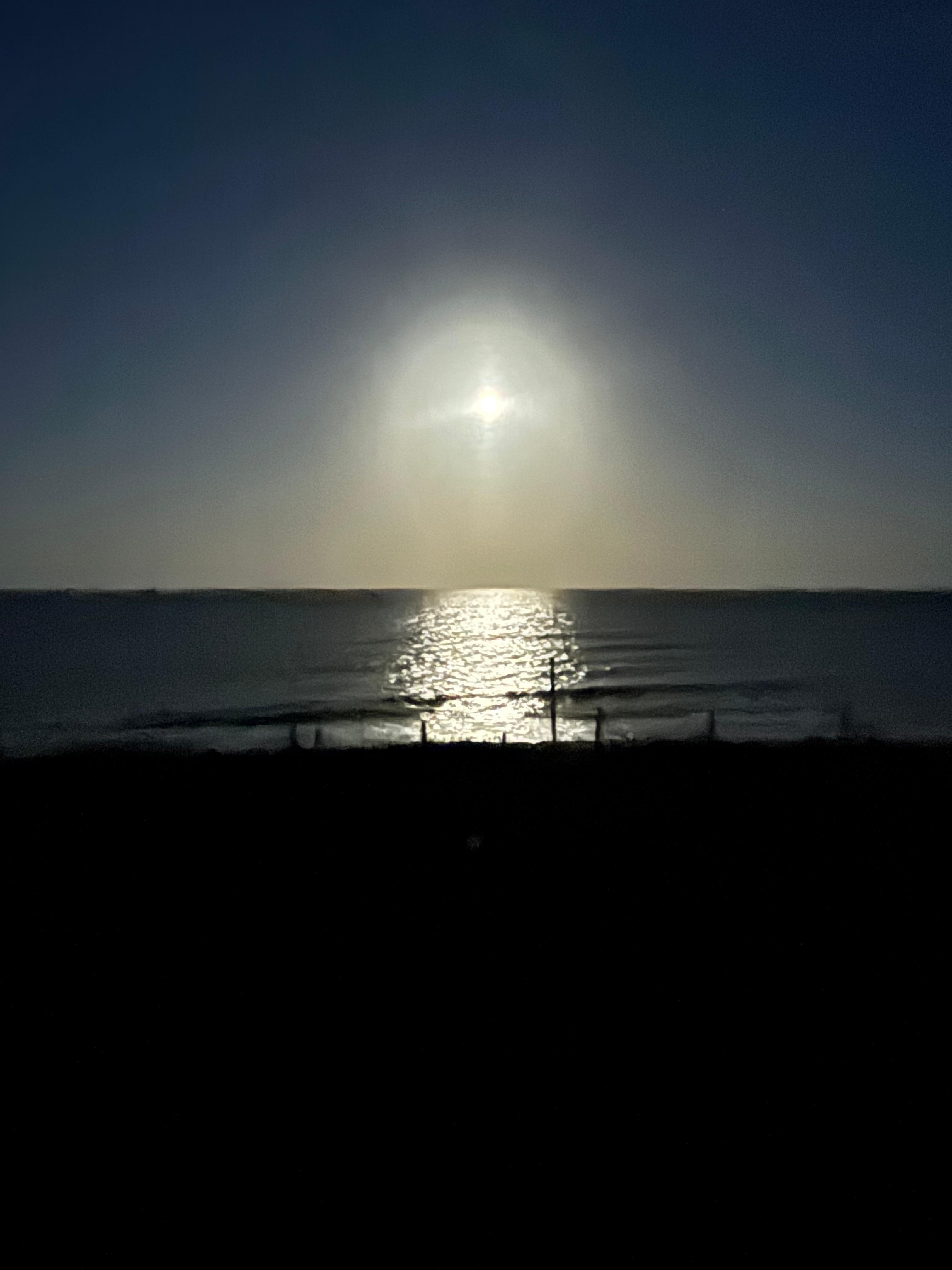 Full moon set taken from our balcony 