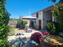 Courtyard area outside pool house, perfect for sunbathing