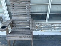 Deck is unsafe must walk on beams also all the nails sticking up