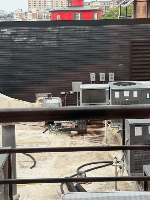 I paid an upgrade to have the room overlooking the inner harbor from a balcony with a small table and chairs. This is what we got. Romantic and peaceful? NOPE!!