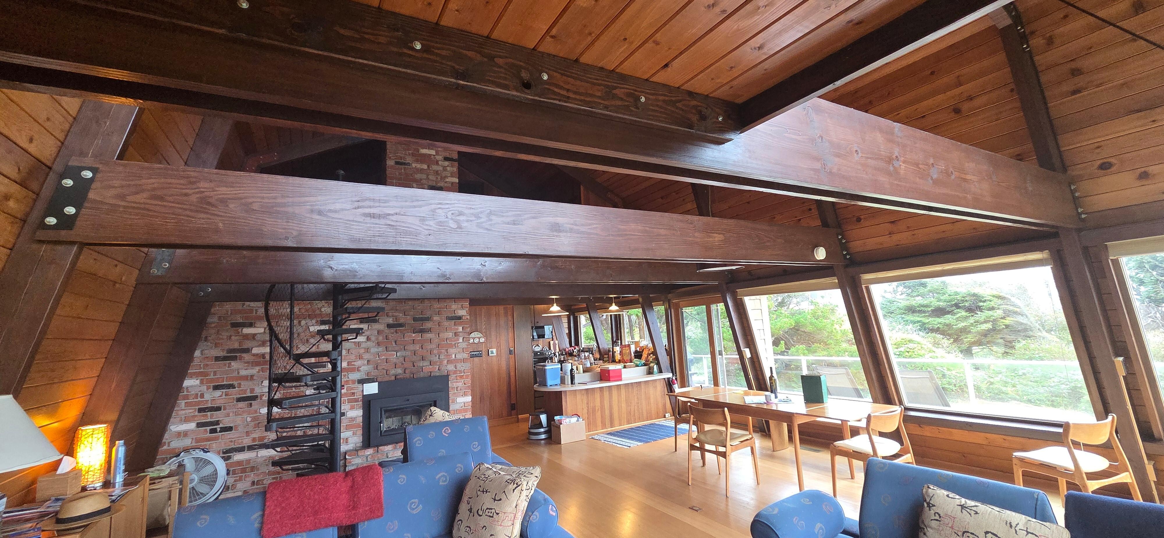 View of the downstairs living space.