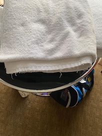 The towels were afraid and long past the use