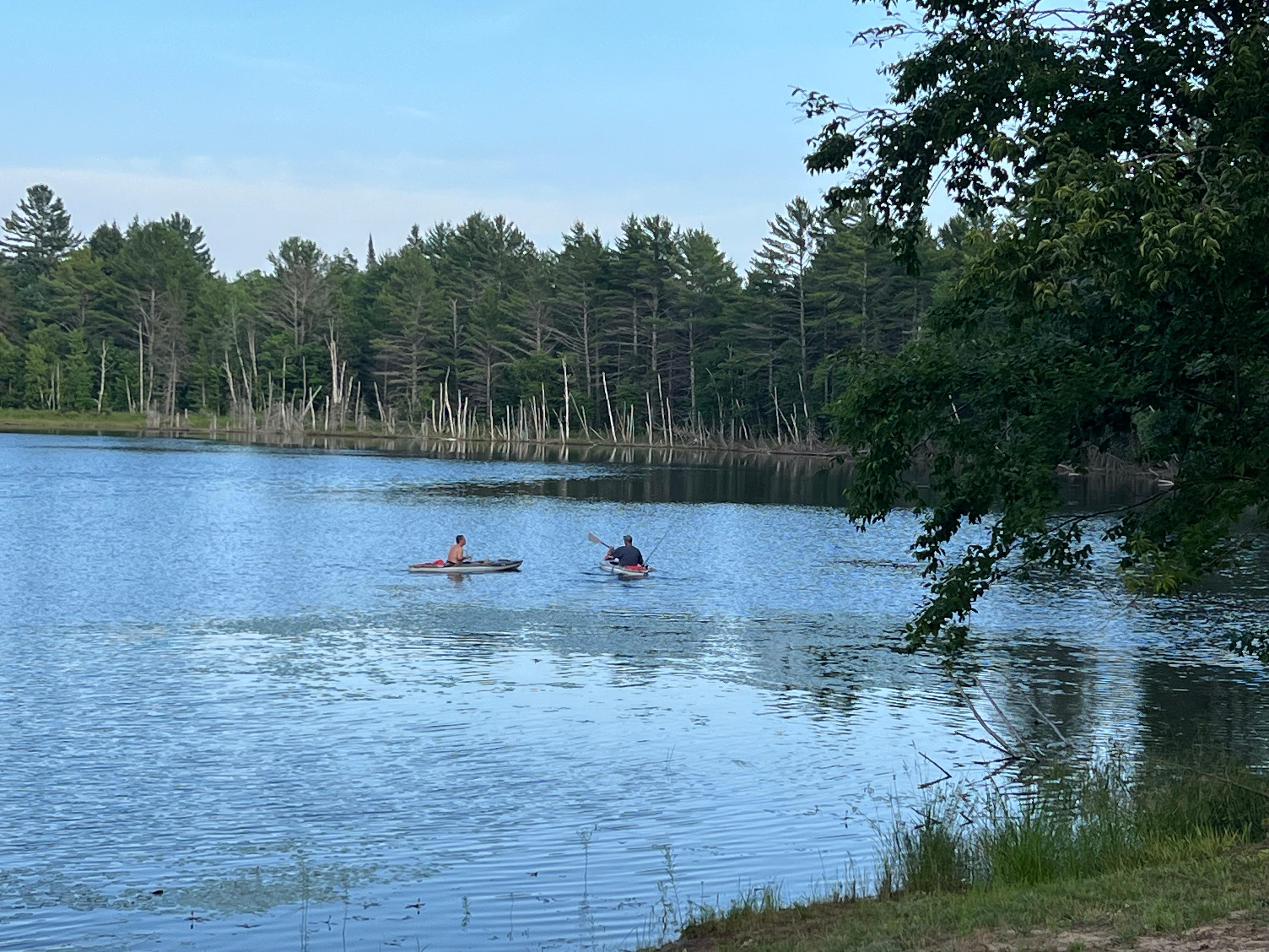 Kayaking on the lake