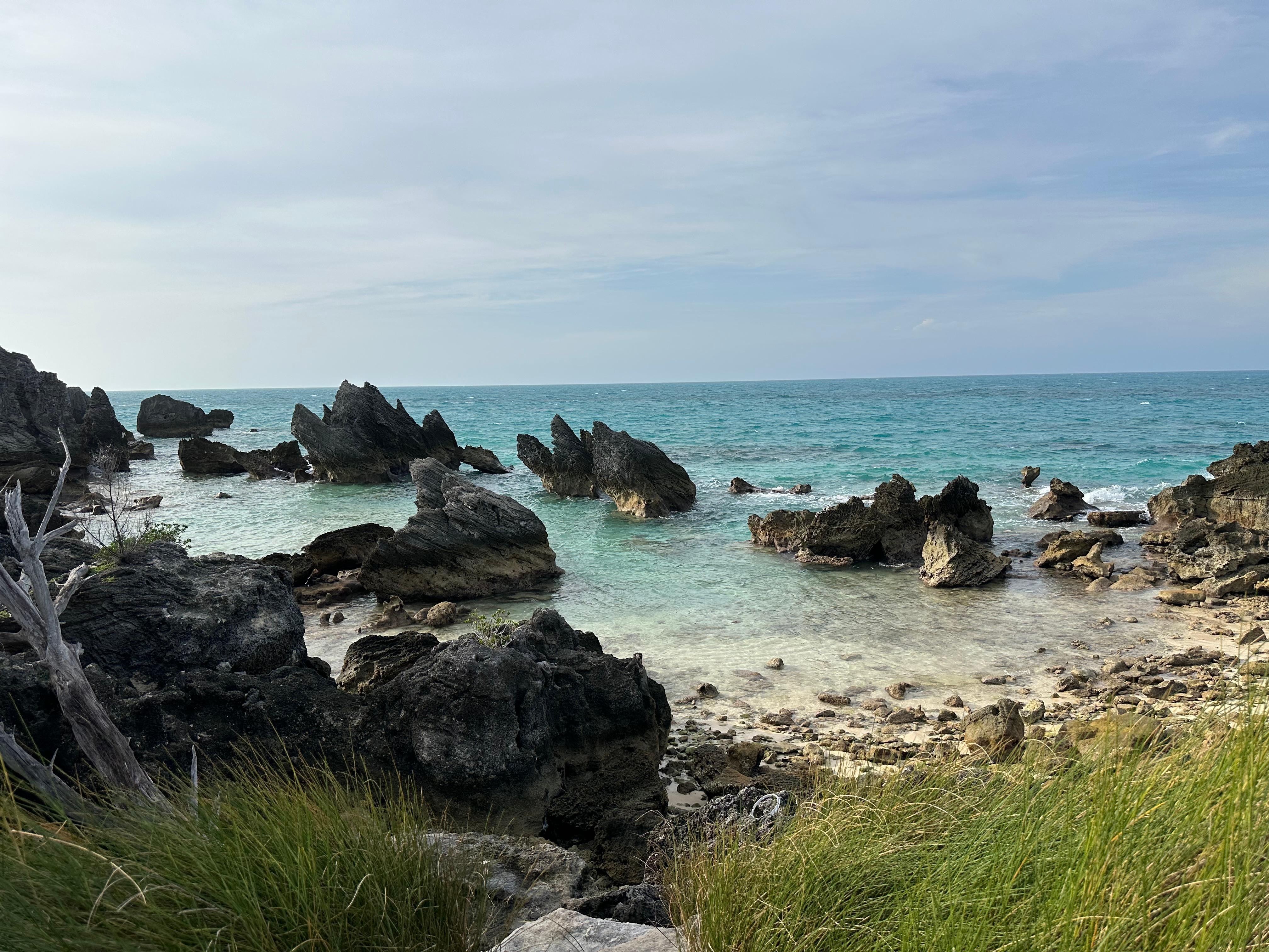 Stone formations on the walk to Tobacco Bay Beach