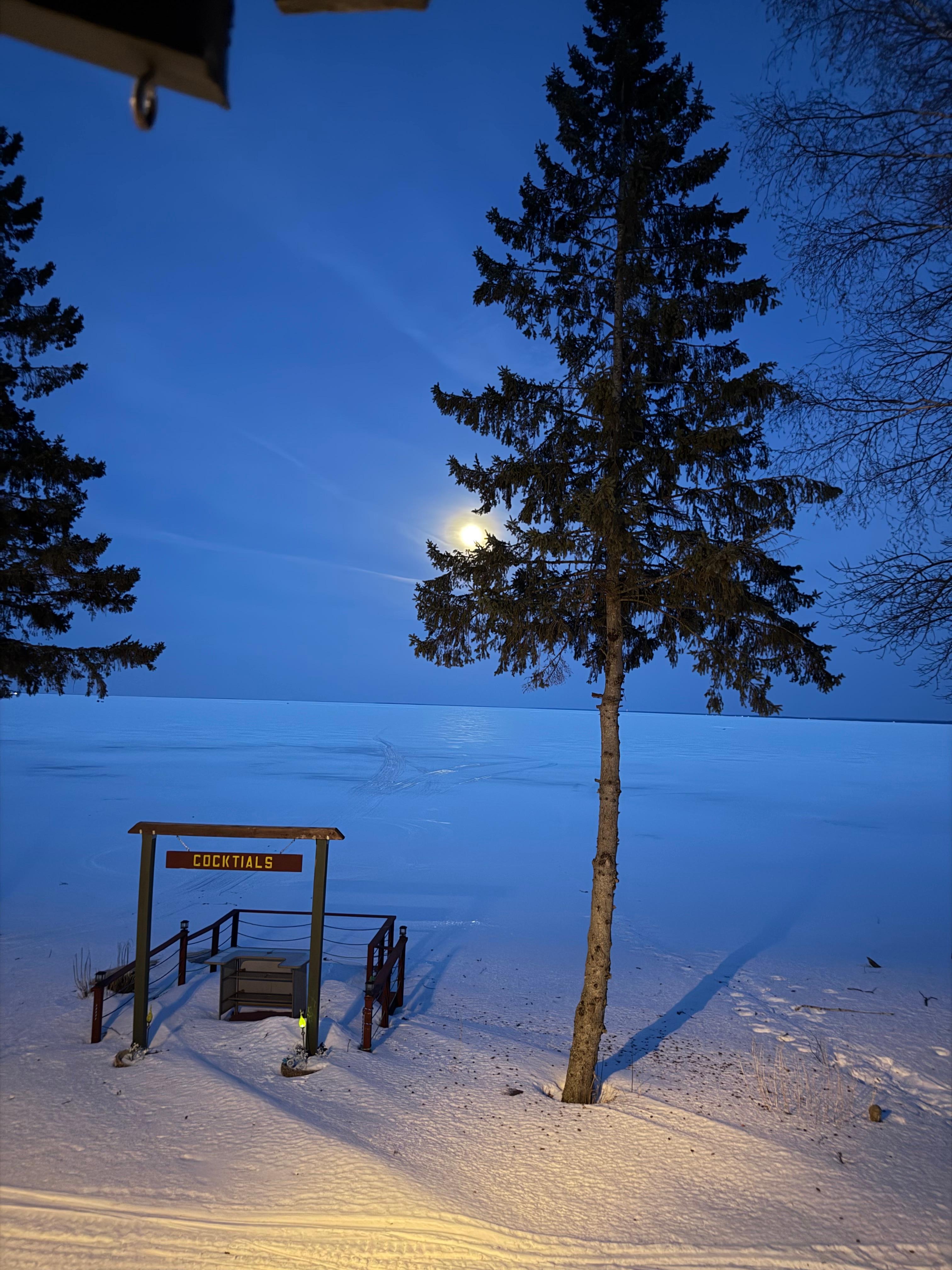 What a pic of the moon from back deck.