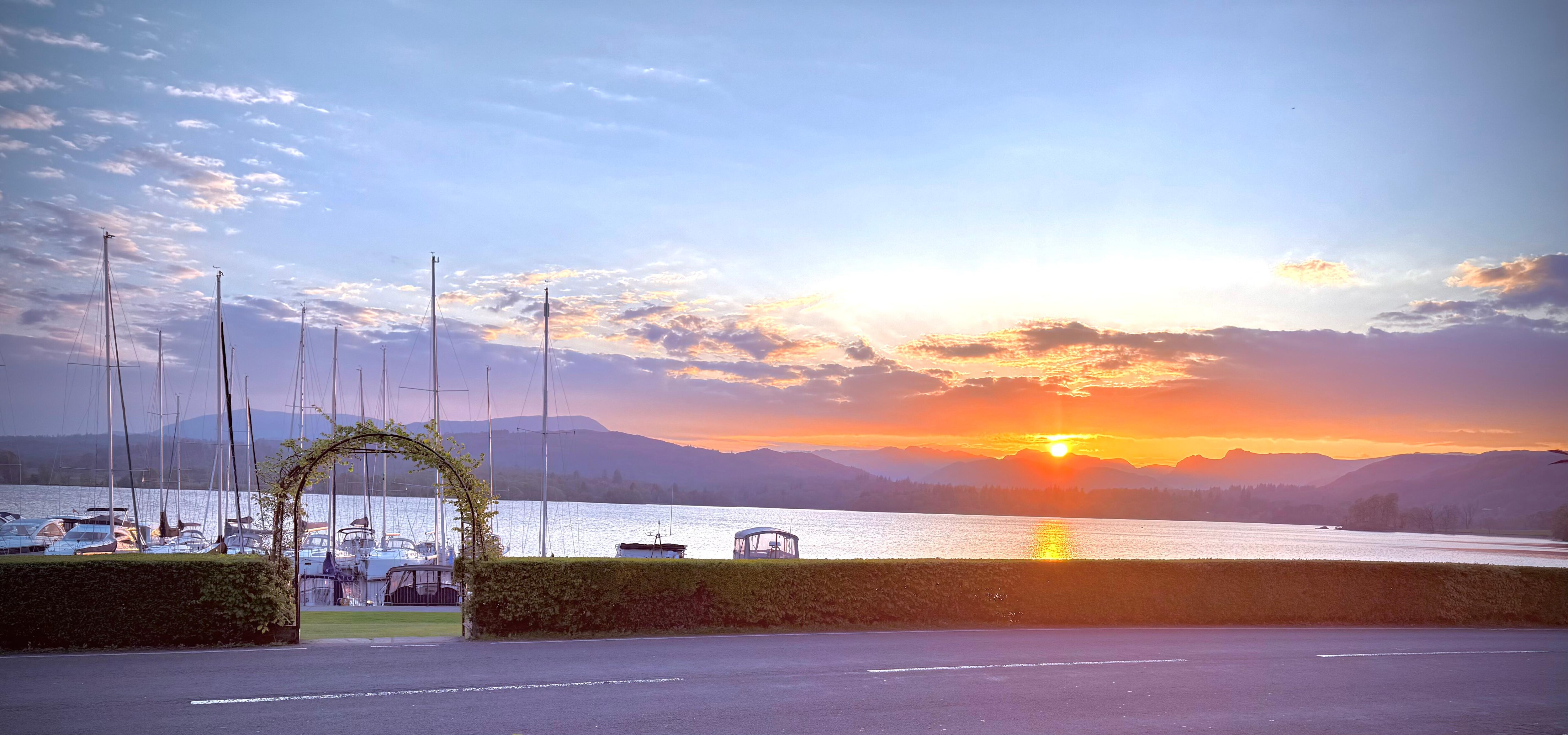 View over the lake from the hotel