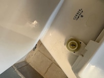 Toilet seat was not secure down properly. Every time you sat down toilet seat slid sideways.