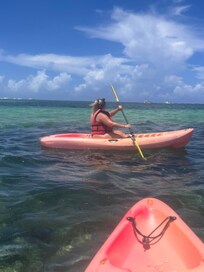 Free kayak rentals on the beach