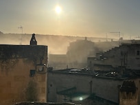 Vu de notre chambre le matin…